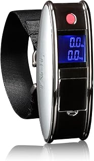 Scale - Portable, Handheld Digital Luggage Scale - Suitcase Scale Weighs Pounds & Kilograms - Holds up to 100 Lb - Gun Metal/Black