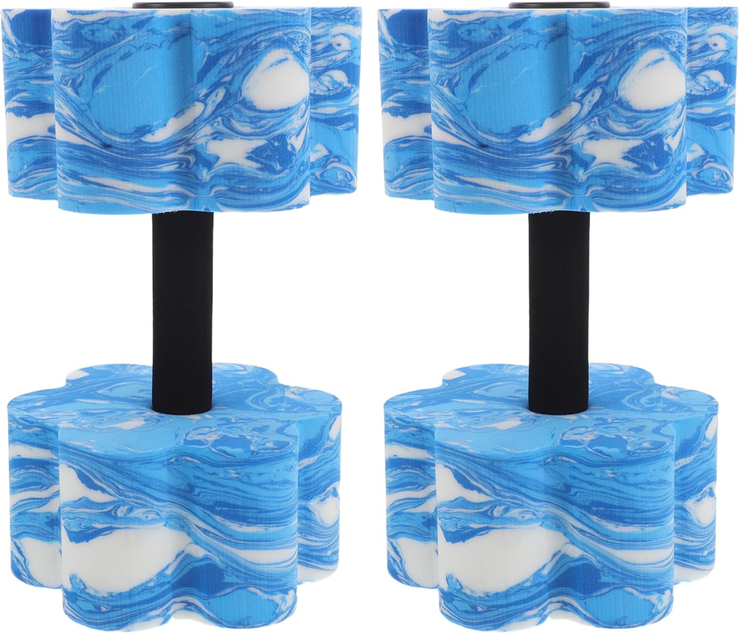 2Pcs Eva Floating Dumbbells for Water Workouts Water Aerobics Weights for Women Lightweight Durable for Aquatic Exercise Pool Fitness Equipment