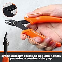 Vista 5 de Mini alicates para engarzar cuentas de 5 pulgadas, herramientas para engarzar cuentas con mandíbula doblada, 2 muescas para hacer joyas, herramienta
