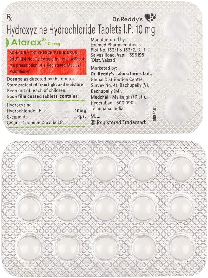 Atarax 10mg - Strip of 15 Tablets