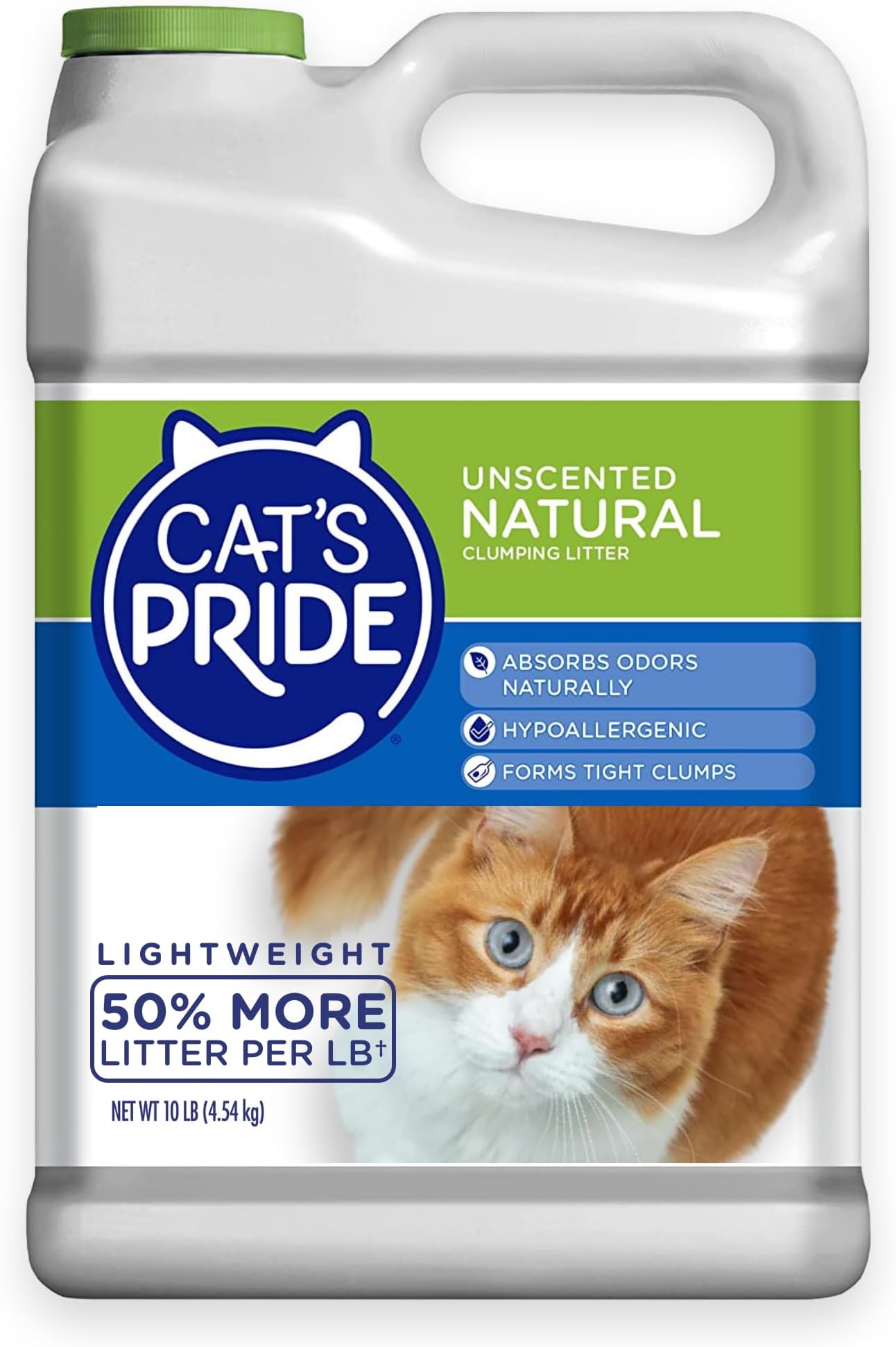 Lightweight Clumping Litter: Natural - Powerful Odor Control - Unscented, 10 Pounds
