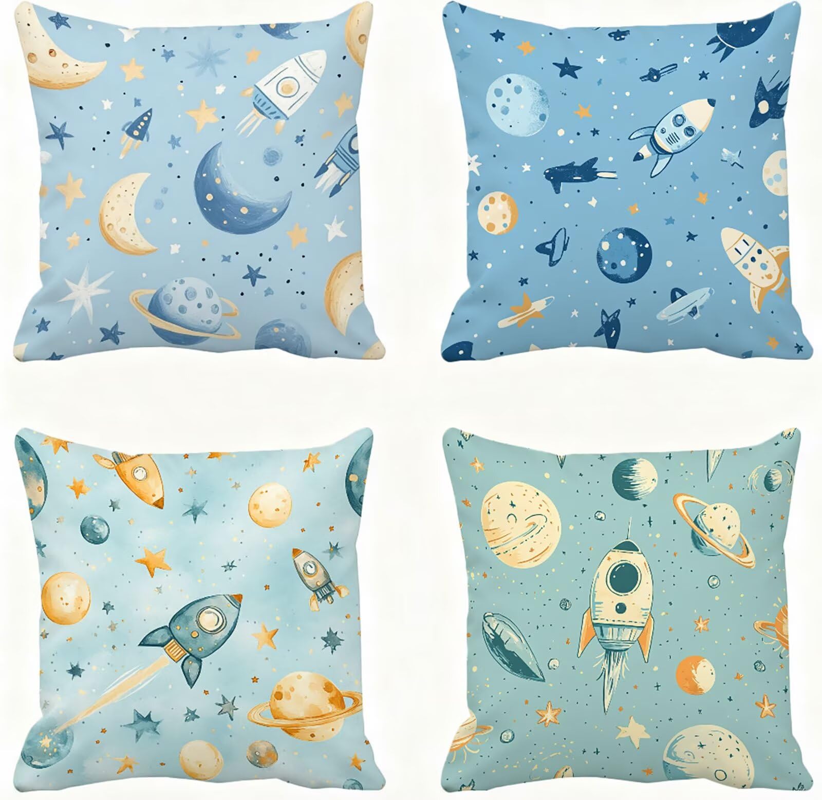 Bleu Housse Coussin 60x60 Vert Sauge Taie Oreiller 60x60 Lot de 4 Super Doux Protege Oreiller 60 x 60 Decoration Automne Taie D'oreiller Carrées Coussin Canape, pour Maison Chambre Canapé E - 199