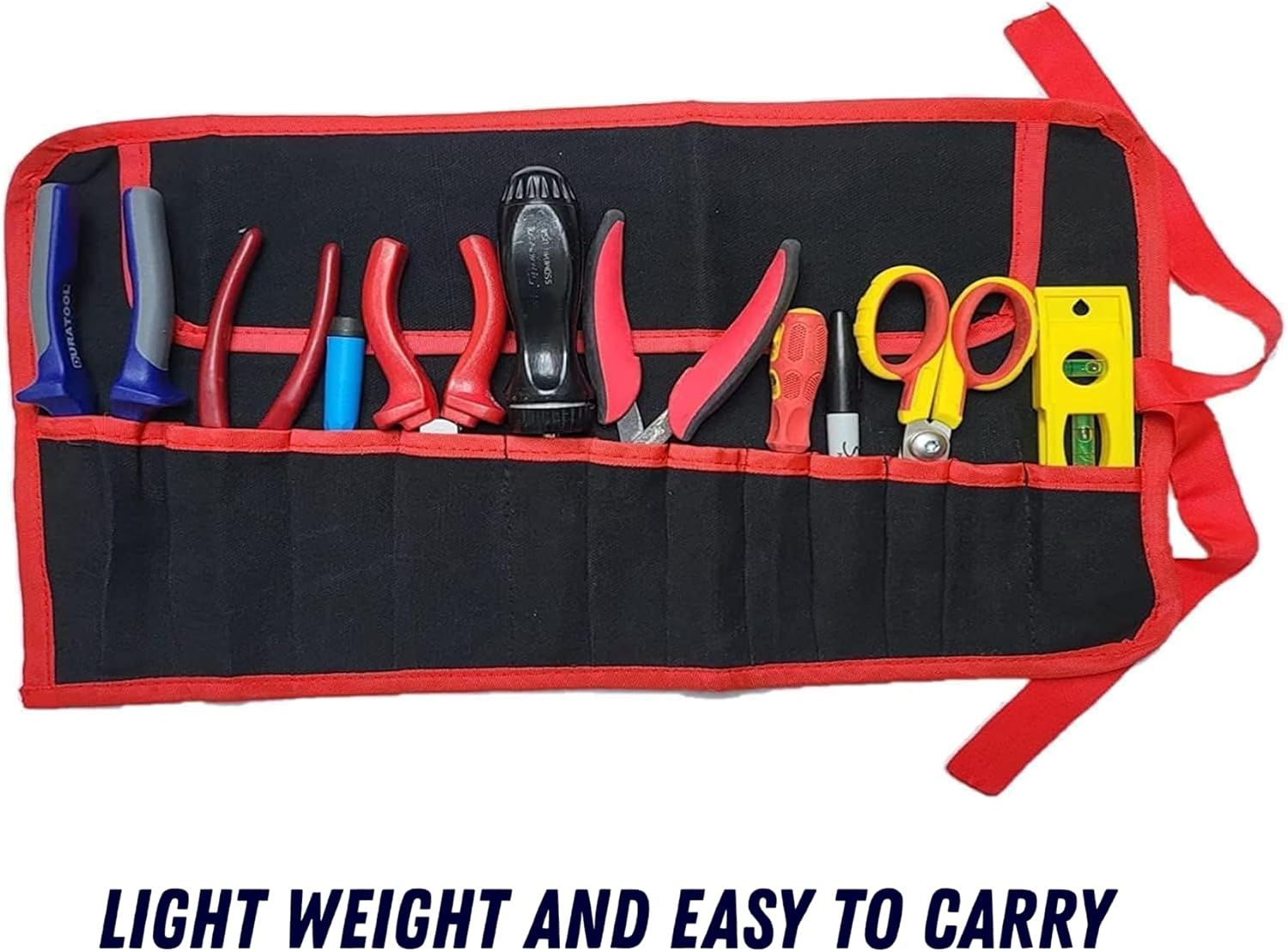 Dapetz 12 Pocket Canvas Tool Roll Wrench Spanner Tool Storage Bag Fold Pouch Stiched