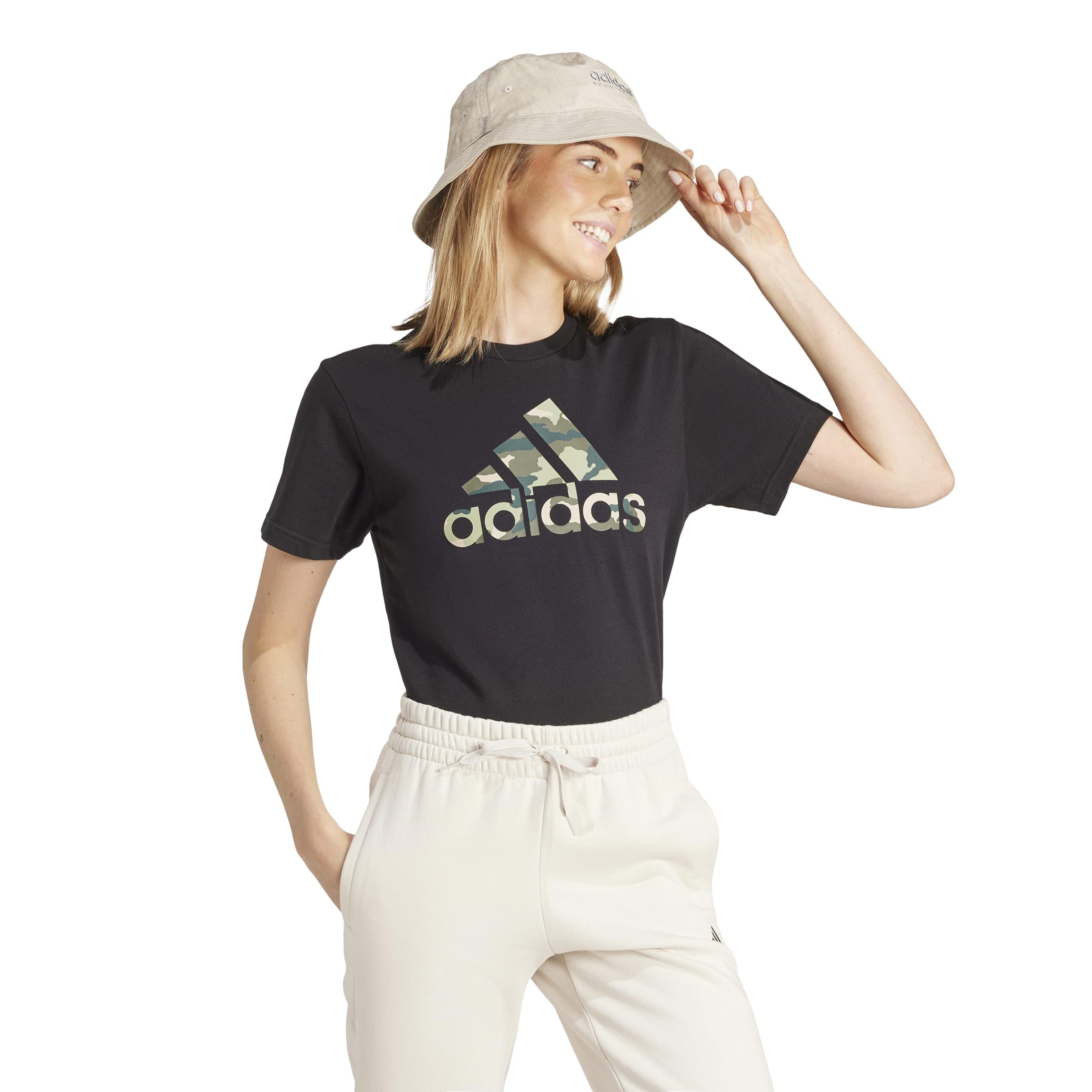 Adidas Camo Graphic Tee T-Shirt Grafica a Maniche Corte Donna