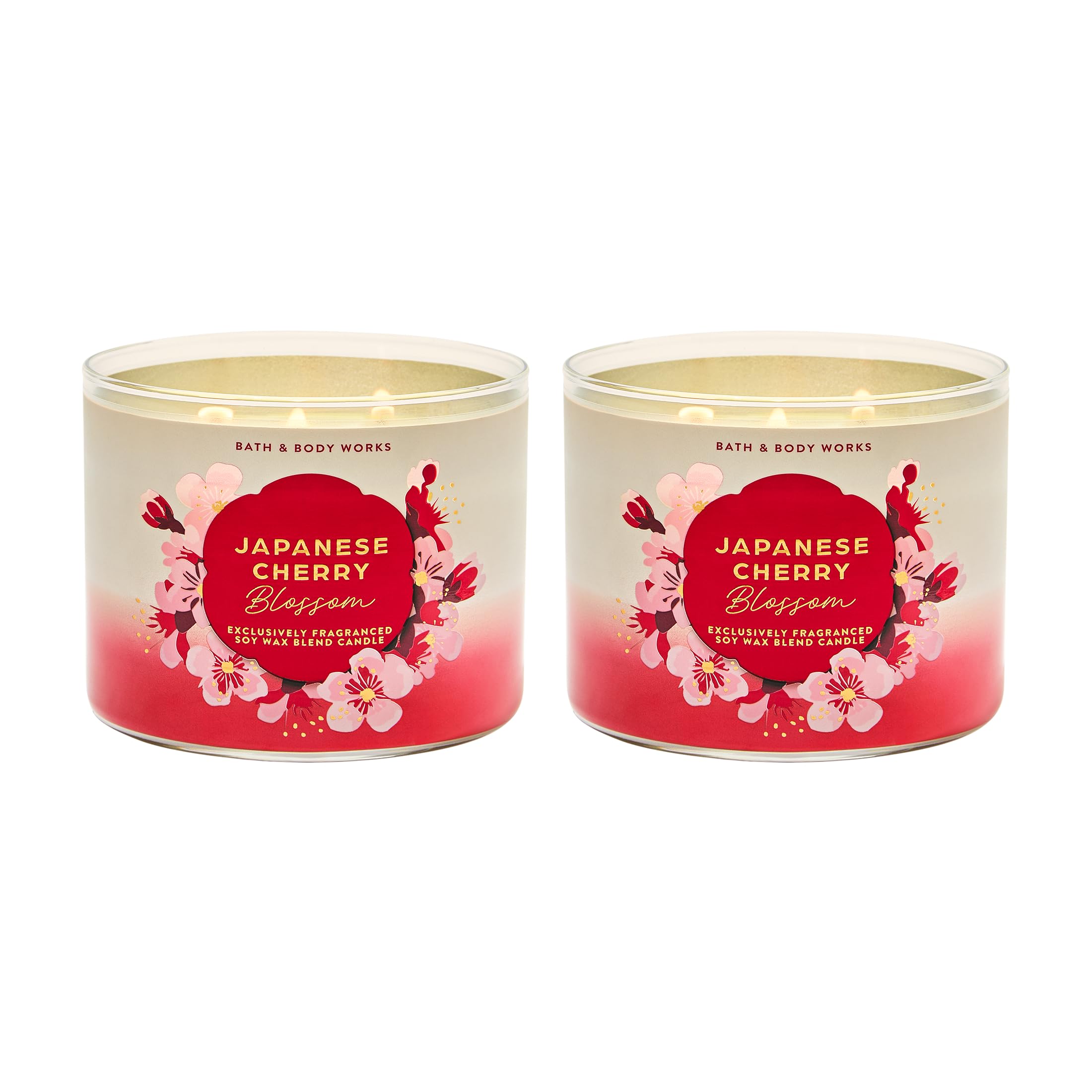 Bath &amp; Body Works 3-Wick Candle, Japanese Cherry Blossom, 2 Pack