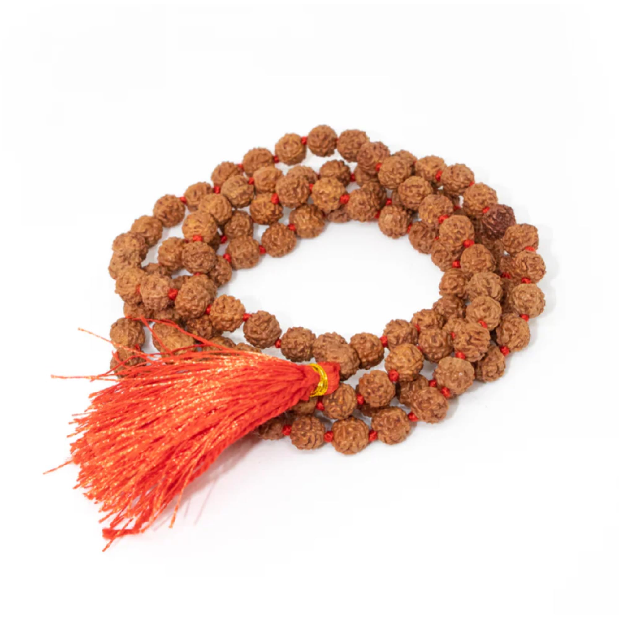 Swaha 5 Mukhi Lab Certified Rudraksha Mala Original 108 + 1 Beads | Jap Mala | Perfect for Wearing for Both Men & Women | Used for Meditation