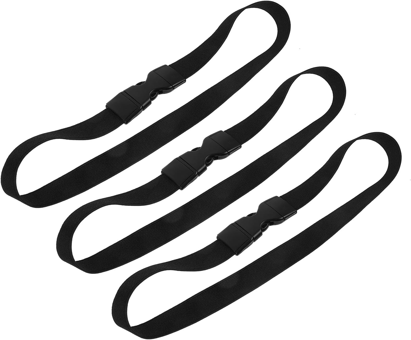 3pcs Garbage Bin Bag Fixing Bands, Anti-fall Trash Bag Holder Rings for Small to Medium Trash Cans (68-78cm), Black Elastic Waste Bin Liner Fasteners for Kitchen and Home Use