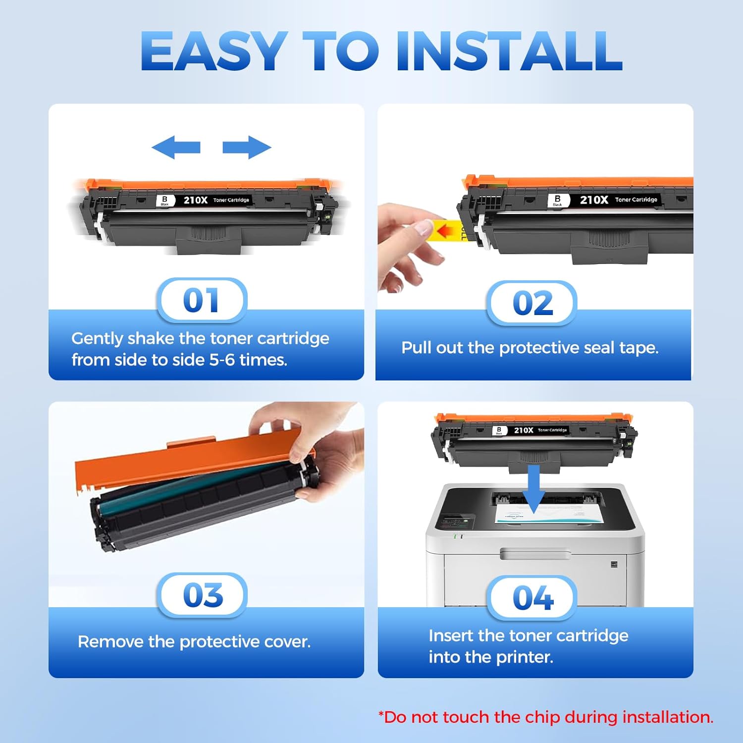 210X Toner Cartridges 4 Pack Compatible for HP 210X W2100X 210A W2100A Toner Compatible for HP Color Laser Jet Pro 4201 4201dn 4201dw 4201dne 4201dwe MFP 4301 4301dw 4301dwe 4301fdw 4301fdn 4301fdwe