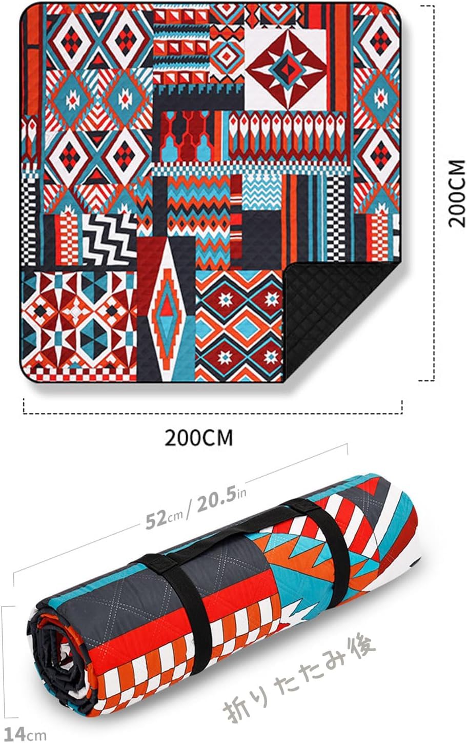 【色: ボヘミア】VicBre レジャーシート 厚手 軽量 防水加工 200*2 Amazon.co.jp: VicBre レジャーシート 厚手 軽量 防水加工 200