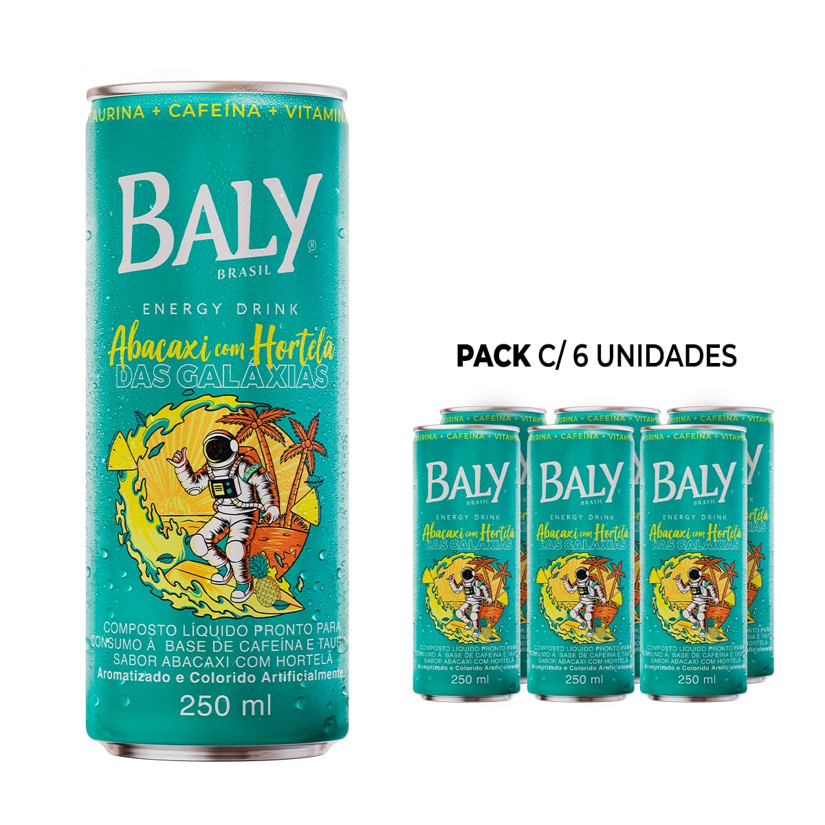 Energético Baly FlyNow Abacaxi com Hortelã 250ml – Energia