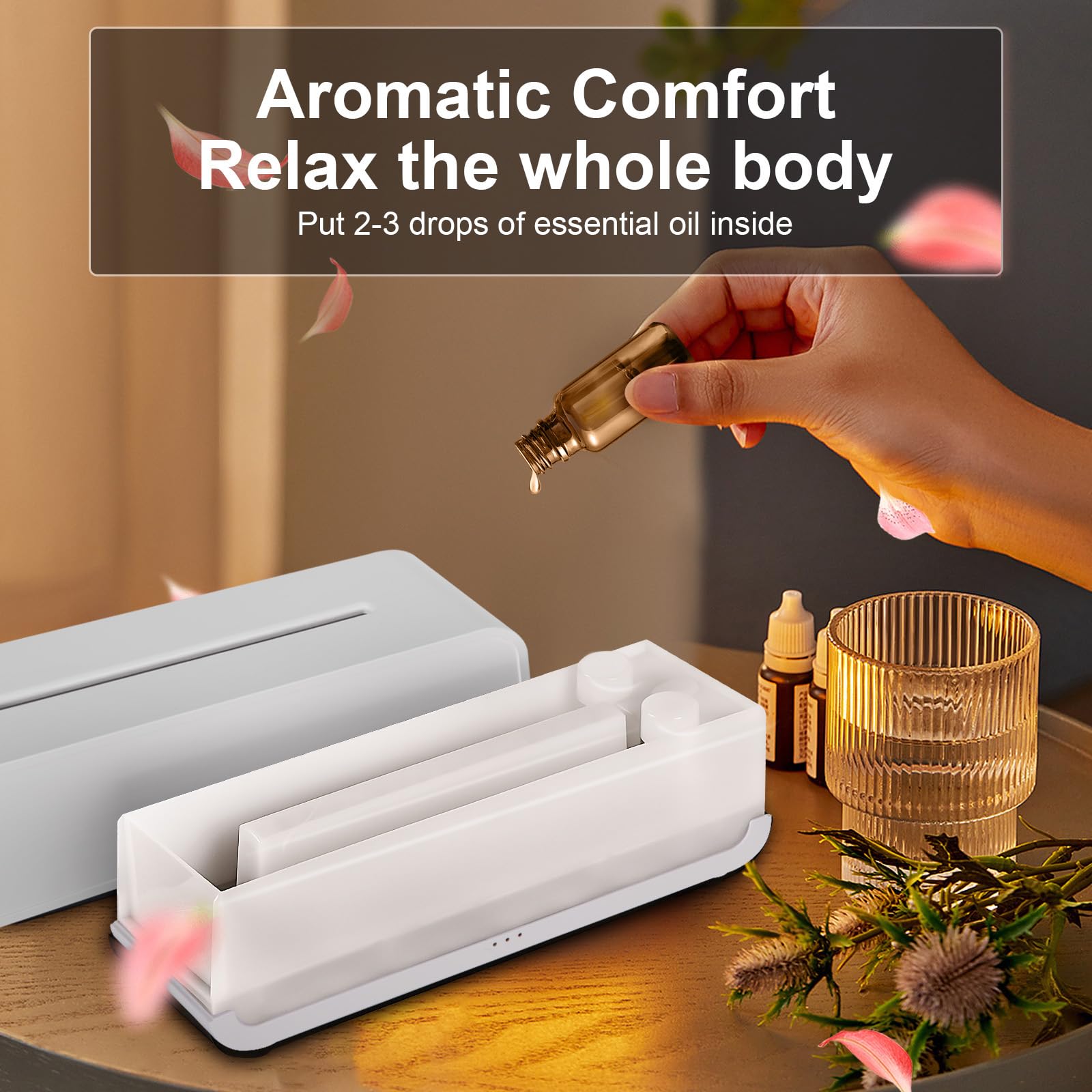 IEEILULU Flammen Aroma Diffuser, Diffuser ätherische öle mit Fernbedienung, und 7 Arten LED Lichtfarben mit Timer, Perfekt für Zuhause Büro Schlafzimmer