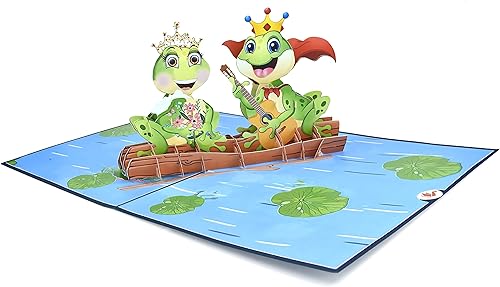 Miniatura 4 de Teabug Cards Frog Prince Serenade - Tarjeta de cumpleaños emergente, tarjeta de amistad, tarjeta de San Valentín, tarjeta de cumpleaños para niños,
