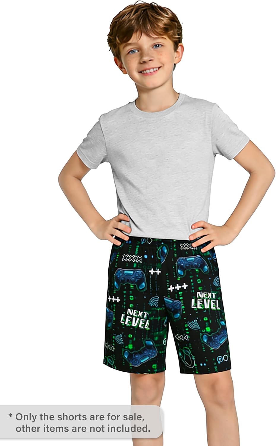 Tebbis Boys 2 Pack Sports Print Shorts Lounge Bottoms Pockets Size 6-18