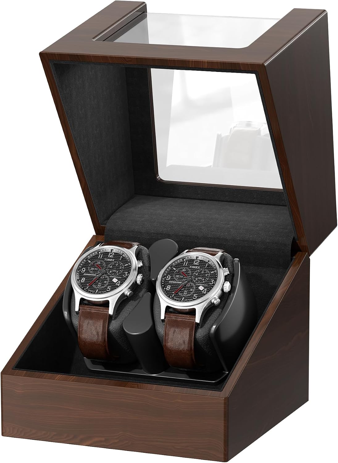 Automatic Double Watch Winder Box for Rolex and Other