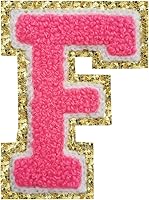 Vista 69 de SPRT - Parches de letras de chenilla universitaria con purpurina, parche de letras blancas para planchar con letras del alfabeto para disfraz