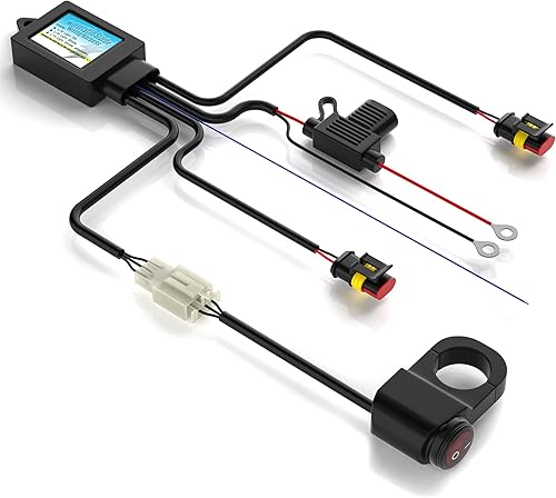 Kit de interruptor de arnés de cableado para luz LED de motocicleta, con 3 modelos: siempre encendido/estroboscópico/intermitente izquierdo y