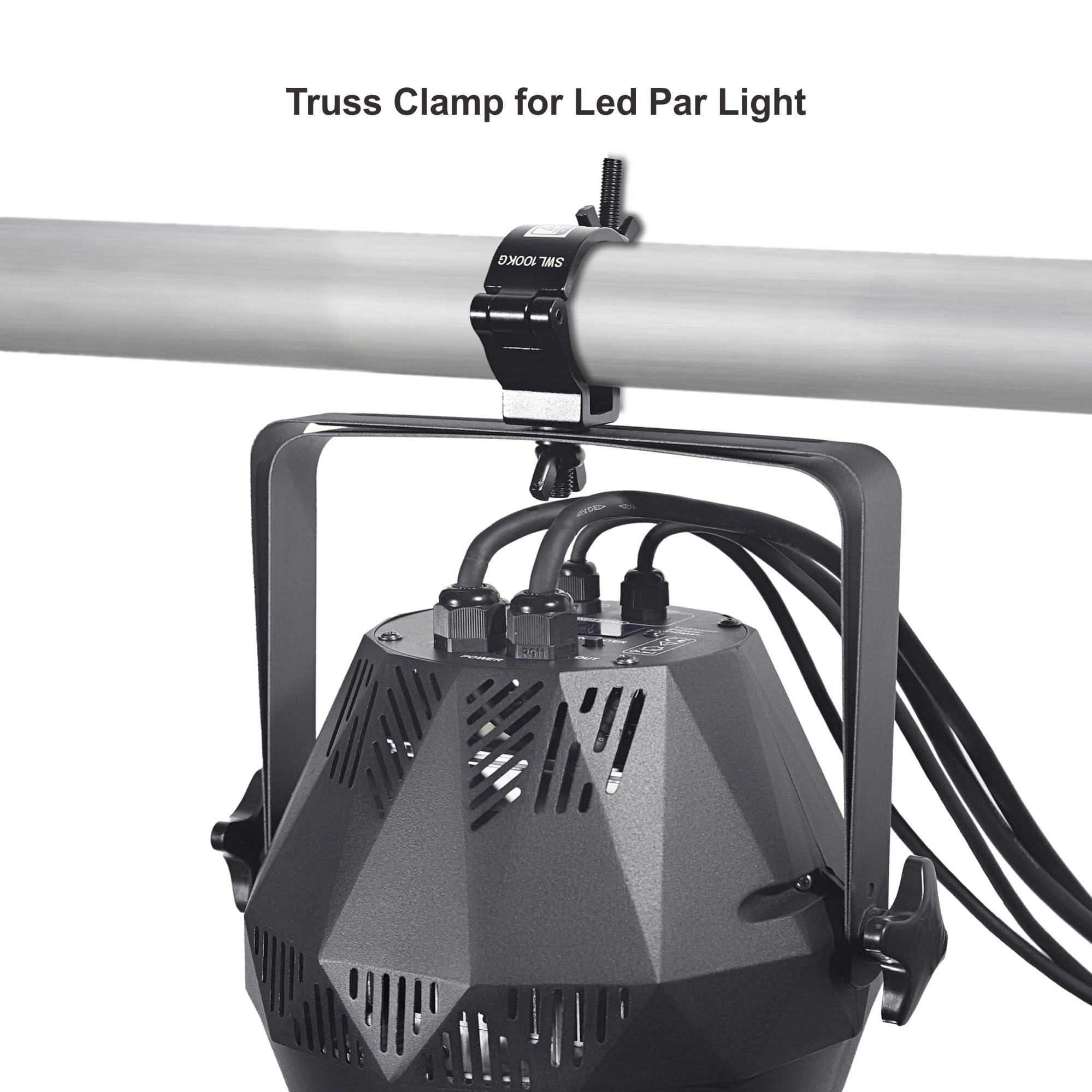 Morsetto per Luci da Palcoscenico, 10Pezzi Eyeshot 50mm Morsetti Luci per Traliccio di Alta Qualità Con Certificazione TUV, Capacità di Carico 100kg Morsetti, Adatto per Tubi da 48-52mm Nero