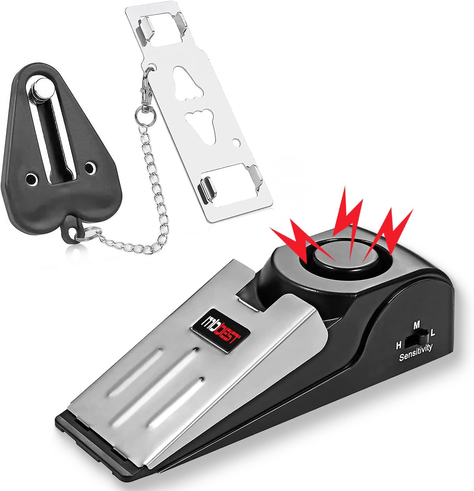 Door Stop Alarm & Hotel Door Lock,Dual Protection Security Door Kit