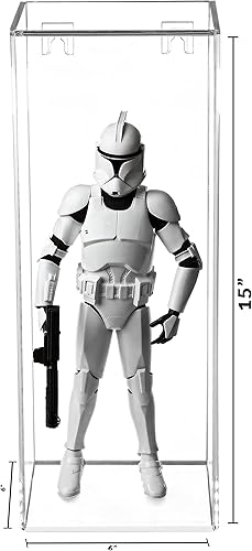 Miniatura 2 de Better Display Cases Vitrina de estatuilla de acrílico transparente con soporte de pared vertical para muñeca Bobblehead figura de acción o figura
