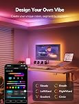 Lumières LED S1 AI Lepro, Bande lumineuse LED RGBIC WiFi pour chambre, Fonctionne avec Alexa et Google Lumières LED intelligentes pour chambre, Lumières à bande synchronisées avec la musique, LLM lumière LED, 16.4ft bandes lumineuses LED Bluetooth
