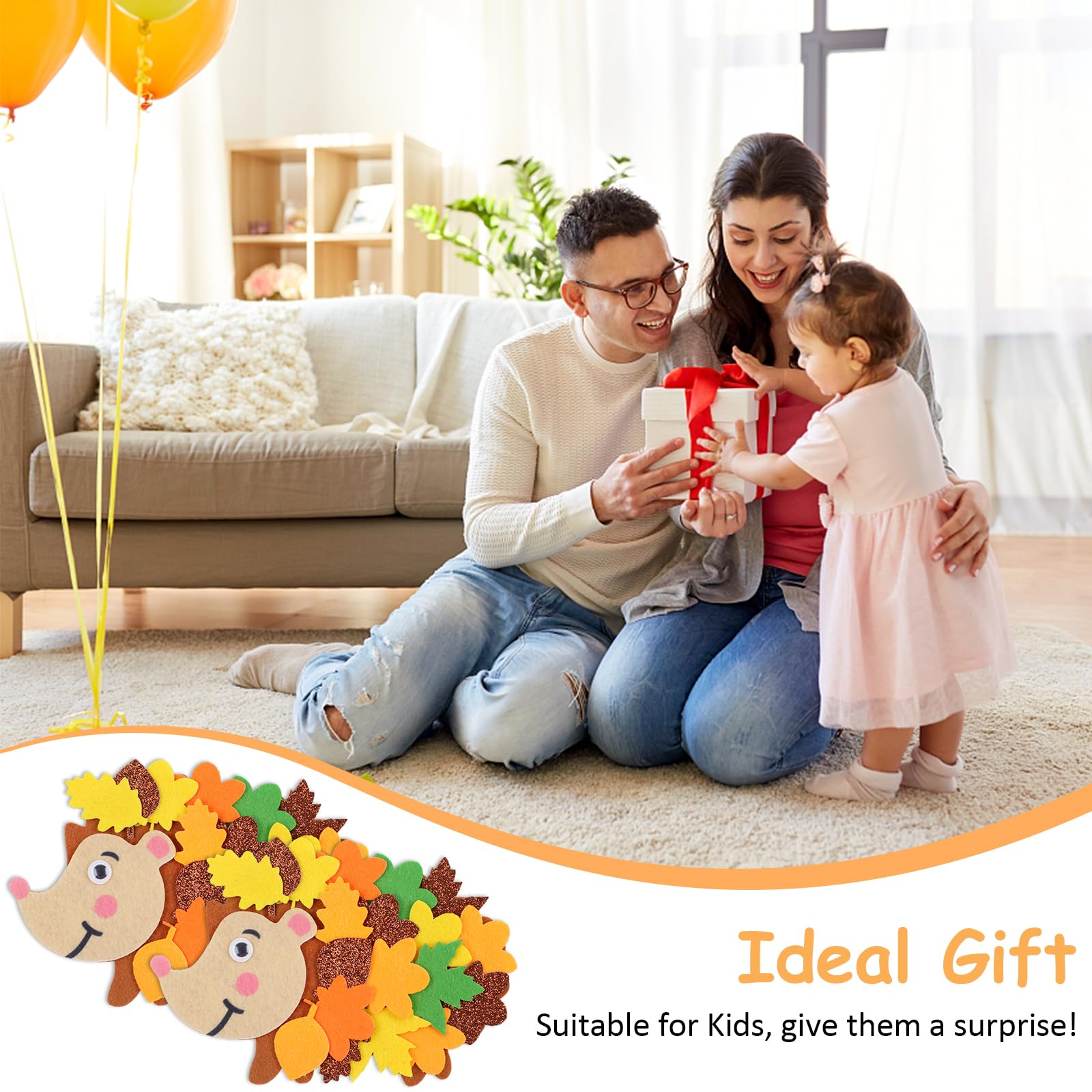 Lot De 8 Kits De Bricolage Hérisson Pour Enfants, Bricolage, Artisanat, Avec Strass Autocollants Pour Garçons Et Filles, Anniversaires D'enfants, Artisanat