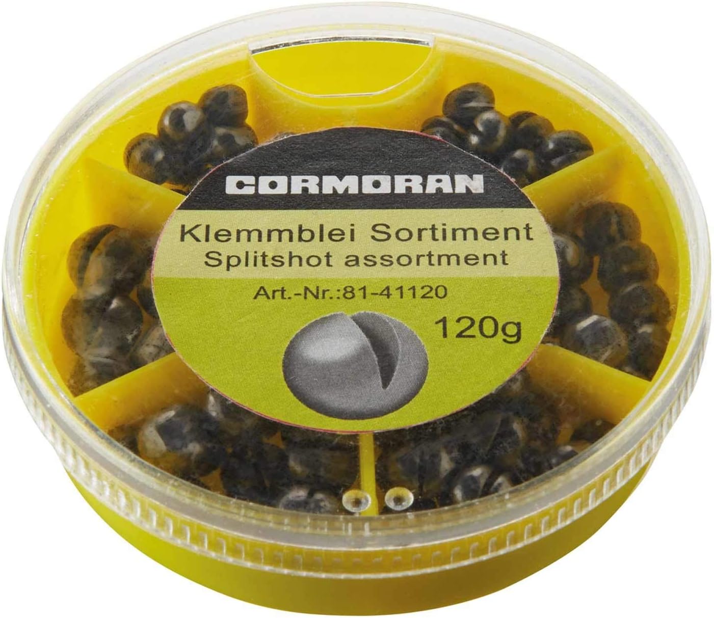Cormoran Split Shot Assortment Big, 0.64 gram To 1.80 gram, 120 gram, 81-41120
