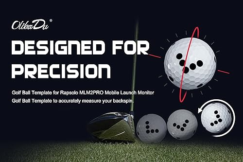 Miniatura 2 de Plantilla de marcador de pelota de golf para monitor de lanzamiento móvil Rapsodo MLM2PRO