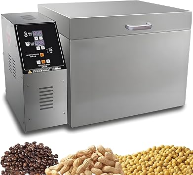 Electric Coffee Roaster Machine, Commercial Nut Roaster, 0-350 C Temperature Control & 0-999min Timer, Stainless Steel, for Coffee Beans Nuts Grains Type10
