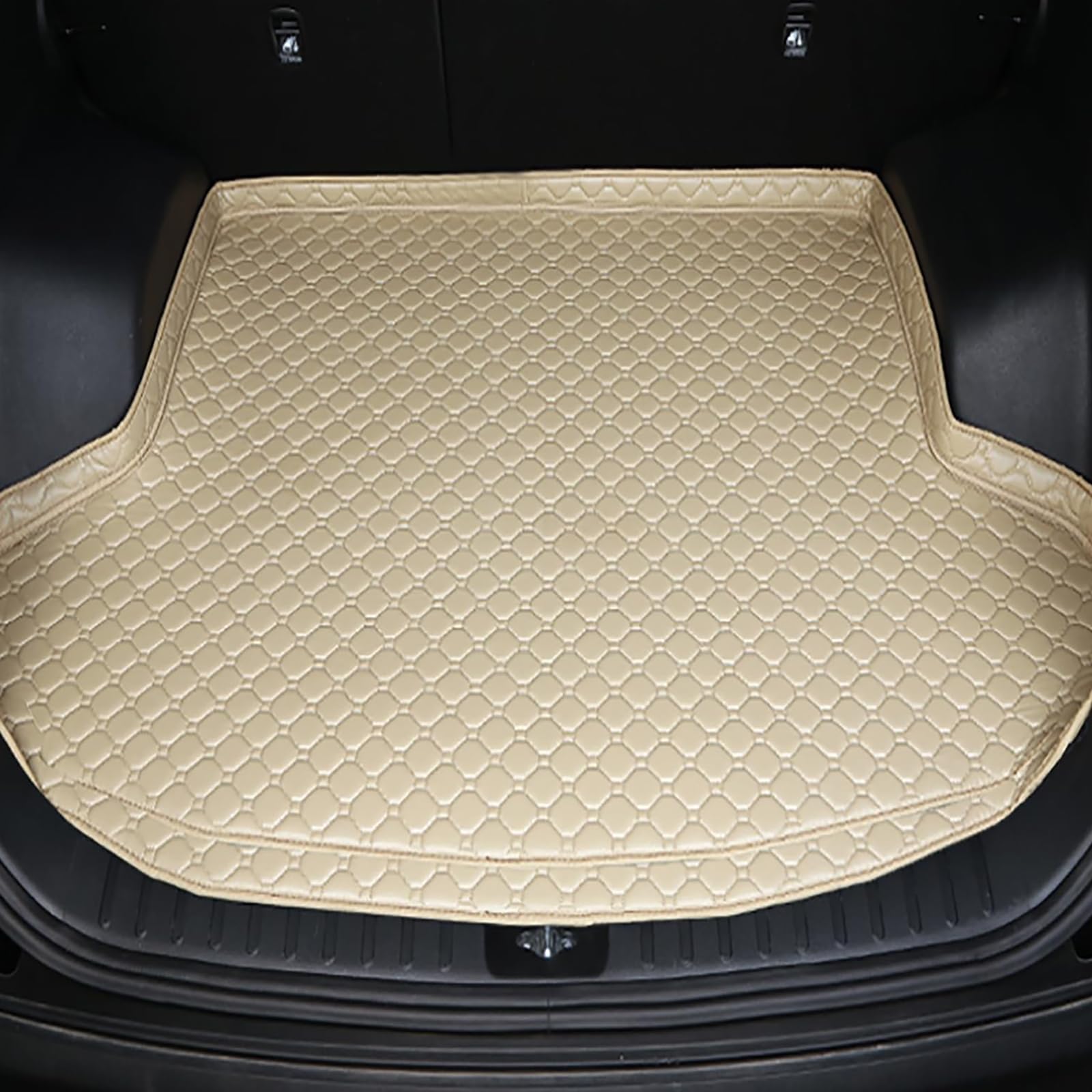 HFFTYU Car Boot Liner for Jaecoo J5 E5 EV 2025, Waterproof Quilted Leather Trunk Mat, All Weather Heavy Duty Boot Protector Cargo Cover Liner,D