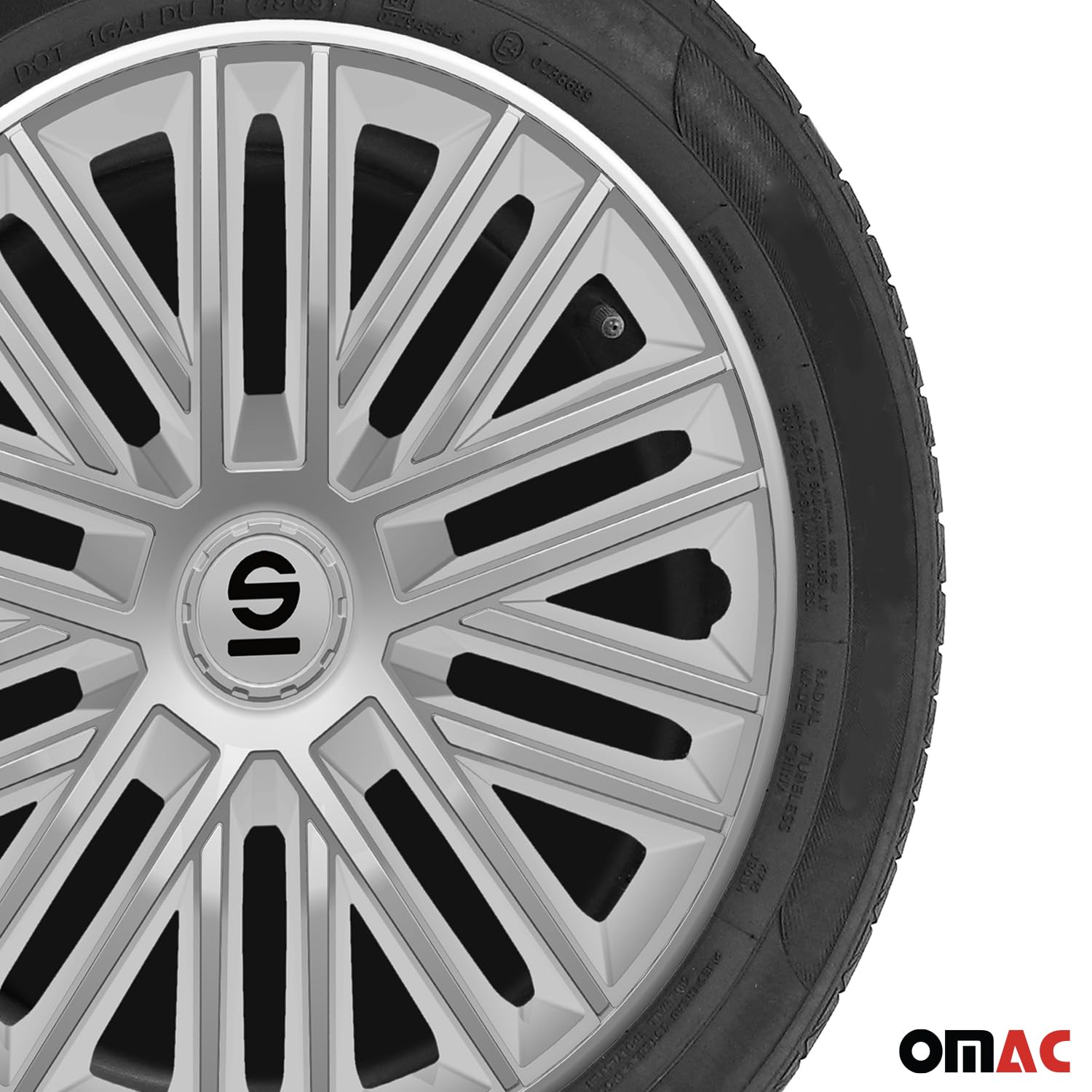 SPARCO Tapacubos 15" pulgada Kit negro/rojo Embelecedores De Rueda Juego de tapacubos SPC1585BKRD