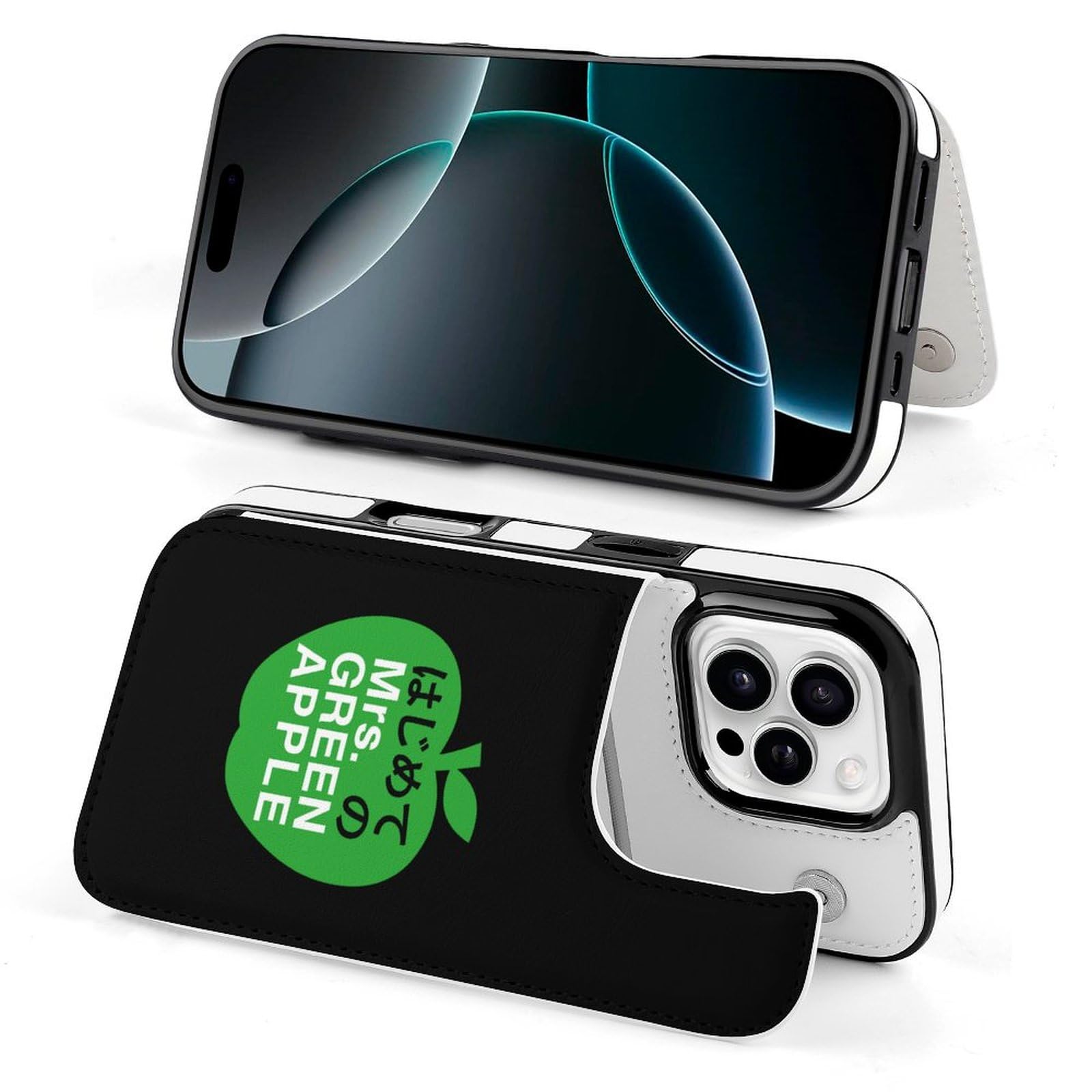 Amazon.co.jp: MGOBITY ミセスグリーンアップル iPhone16 ケース 手帳