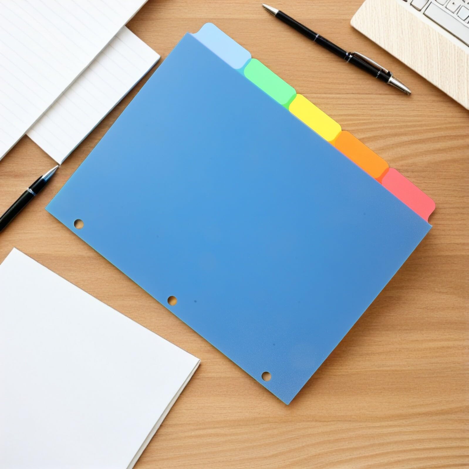 Healvian 20pezzi Divisori di Plastica per Raccoglitori ad Anelli Linguette Scrivibili per Quaderni Separatore di Pagine Vuote per Archiviazione Scuola Ufficio e Casa
