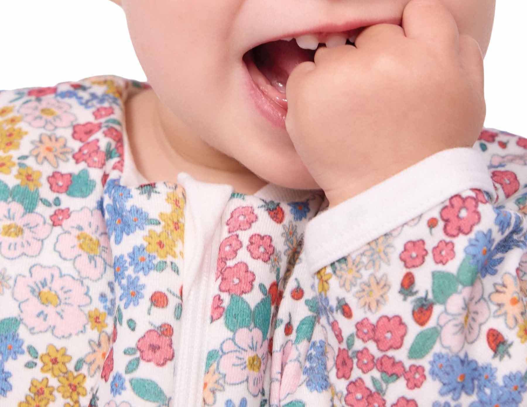 Petit Bateau Gigoteuse Bébé en Coton Imprimé à Fleurs Tog 2, T0 Taille 0 (Nai/6Mois), Marshmallow/Multico