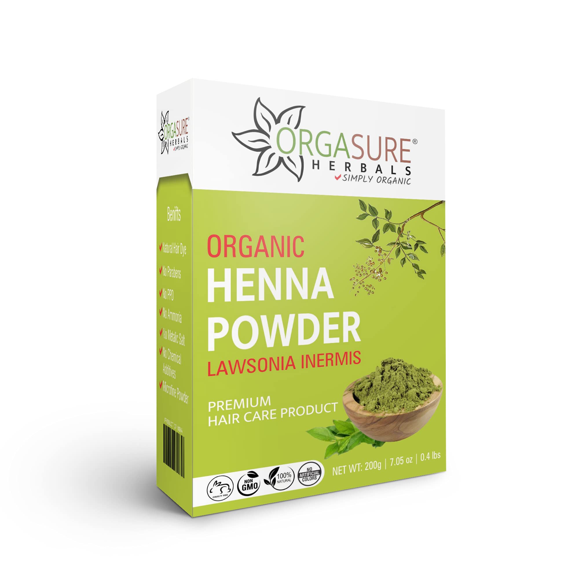 ORGASURE Natural Organic Henna Powder for Hair colour | Pure Rajasthani Mehandi | 200g-picture-25