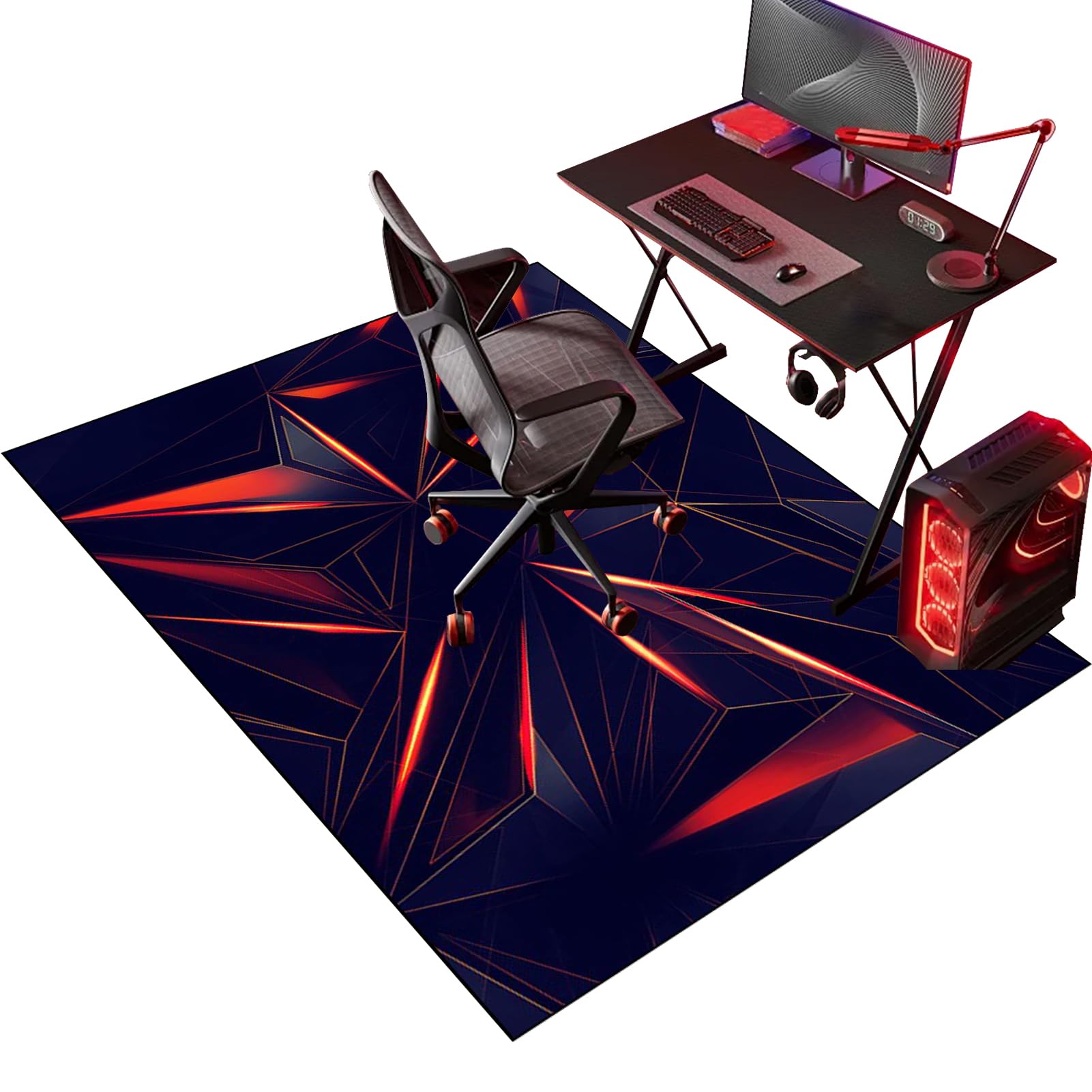 Heavy Duty Office Gaming Chair Mats for Carpeted and Hardwood Floor, Office Chair Mat for Carpet, Desk Chair Mat for Carpeted Floors, Floor Protectors for Rolling Chairs, Protector Rug 80 x 120 cm