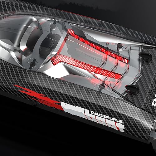 Miniatura 4 de Barco de control remoto grande de 25 pulgadas UDI022 para adultos y niños, kits de cola de aleación RC sin escobillas 31.1 mi/h 31 mph 3S/4S batería