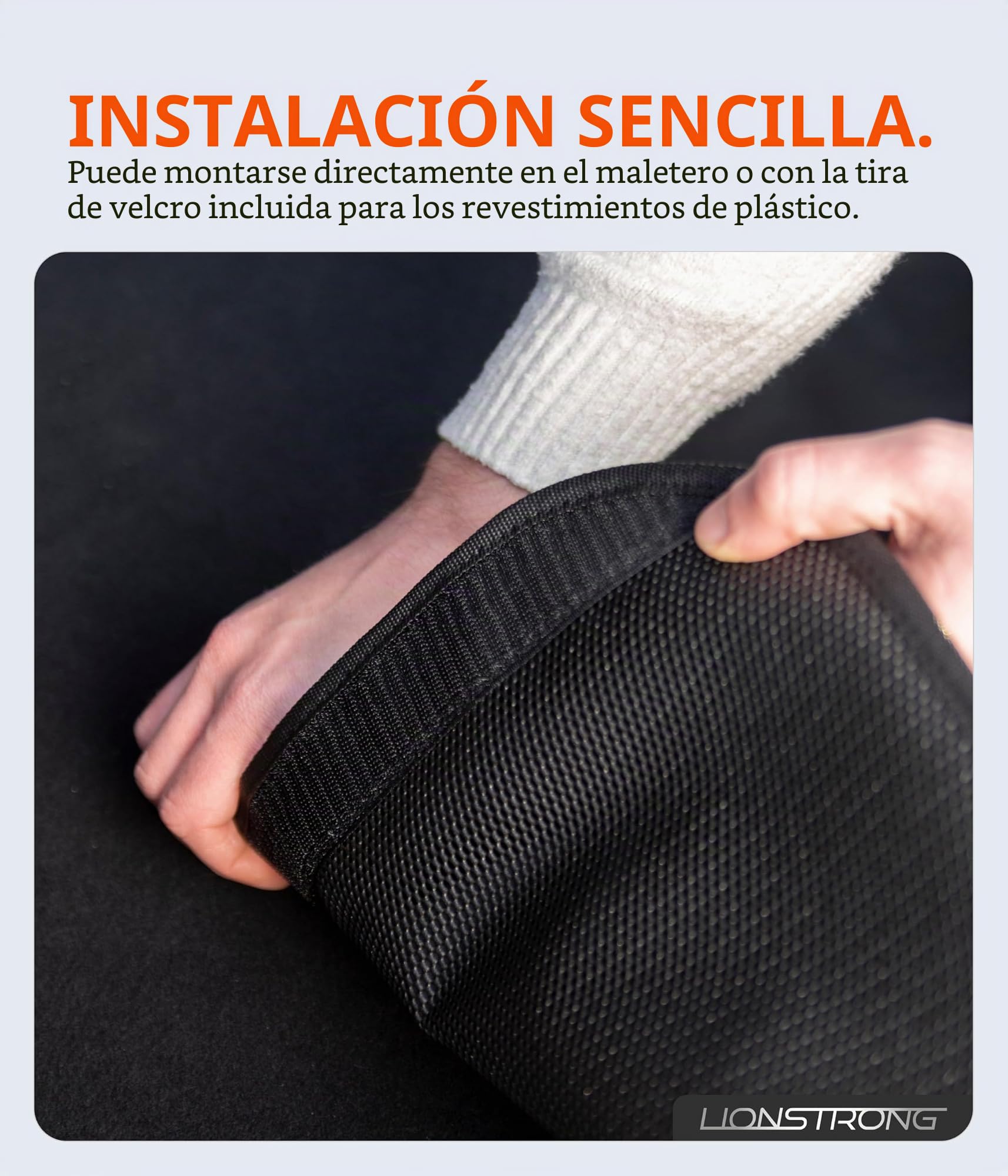 LIONSTRONG Protector de Umbral Maletero [Acolchado e Impermeable] – Alfombrilla de Protección Universal para Coches Compactos a SUV – Protección Maletero Perros – Resistente Arañazos