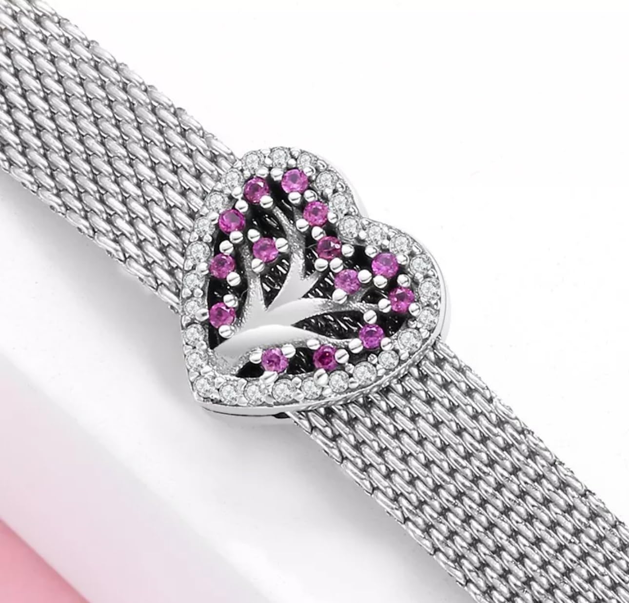 Charm a clip albero della vita scintillante in argento Sterling 925 autentico compatibile il bracciale Reflexions Reflections