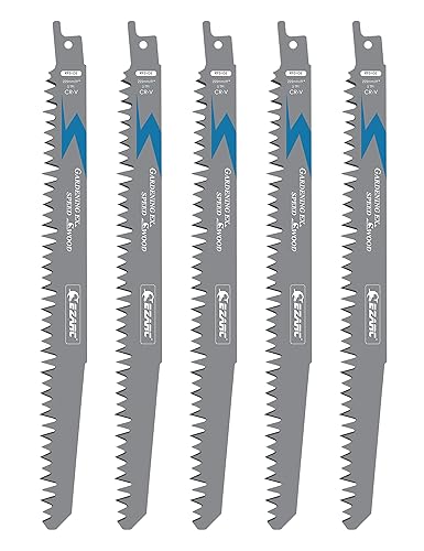 EZARC Hoja de sierra recíproca de poda de madera, hojas de sierra recíproca de 9 pulgadas R931GS 5TPI (paquete de 5)