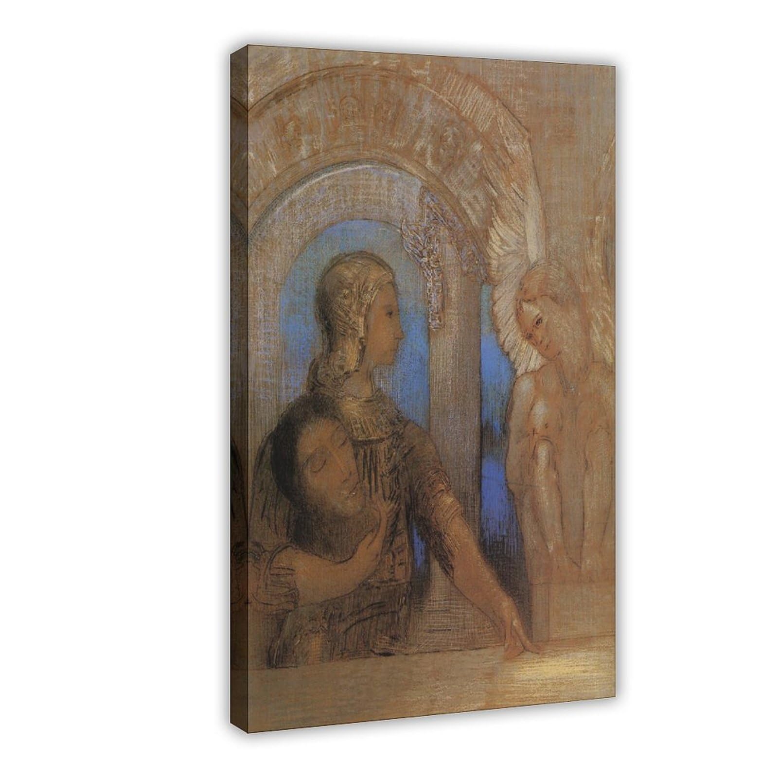 WCYB The Mystical Knight by Odilon Redon Posters Prints Canvas Deco Paintings Wall Art Frame 12" L X 18" W