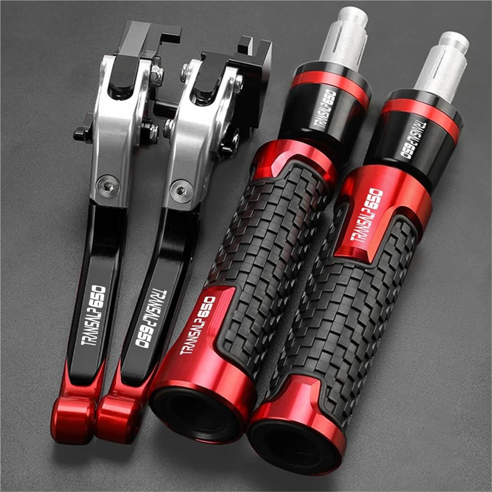 CFSJRXZ Clutch Levers Motorcycle Brake Clutch Lever Non Slip Handlebar Grips for XL 650V Transalp XLV 650 2001-2007 with Handle Bar End Motorbike Brake Lever Handlebar Grips(Color 10)