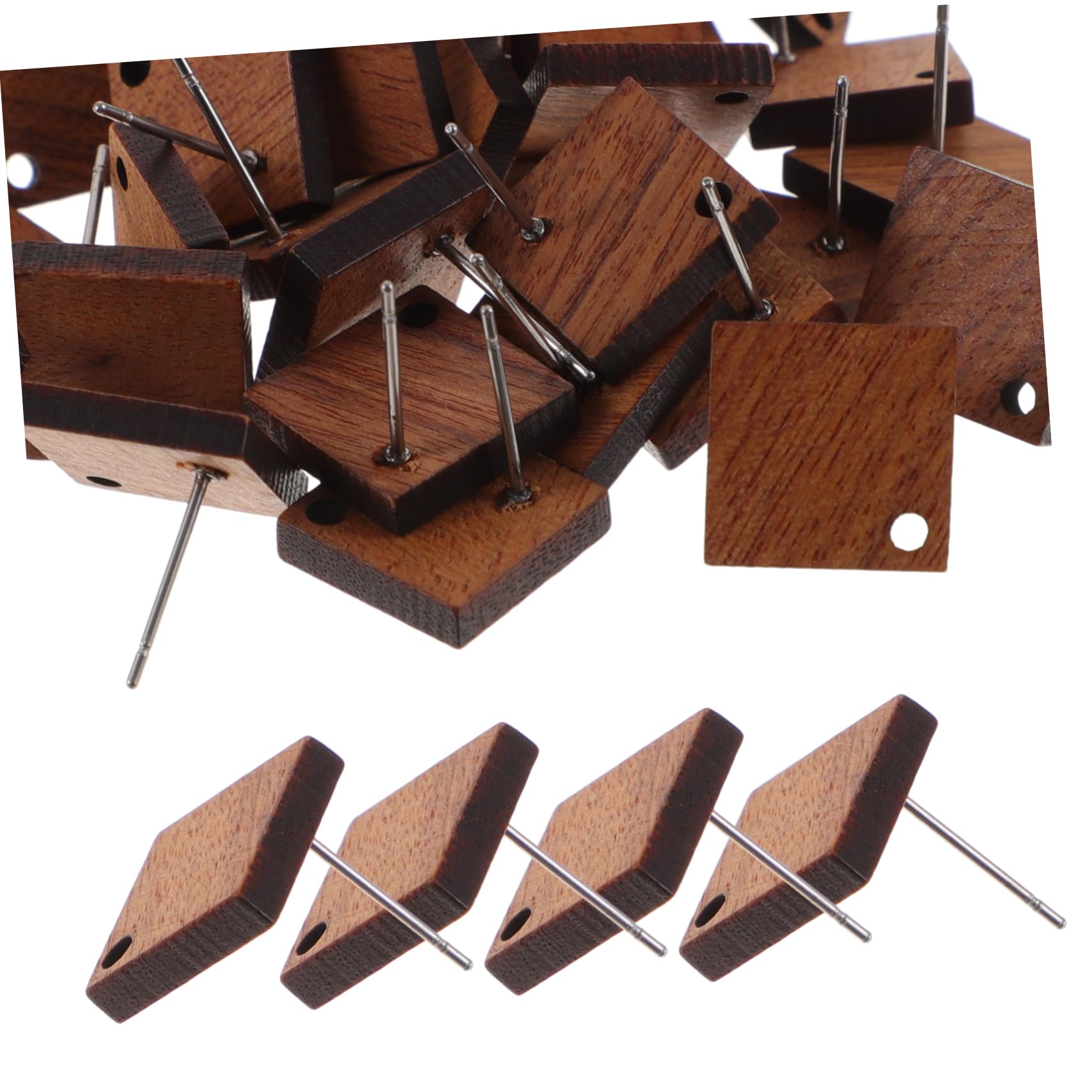 SHINEOFI 90pezzi Materiali Per Creare Orecchini Legno Geometrico Accessori Creativi Per Diy Post Per Orecchini Stabili e Sicuri Per Amici