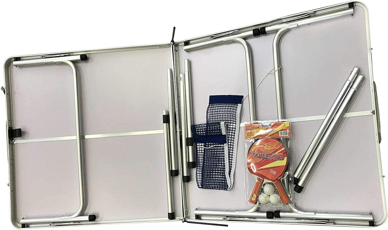 GORICA Tavolo da Ping Pong Pieghevole Racchette Palline Rete Incluse