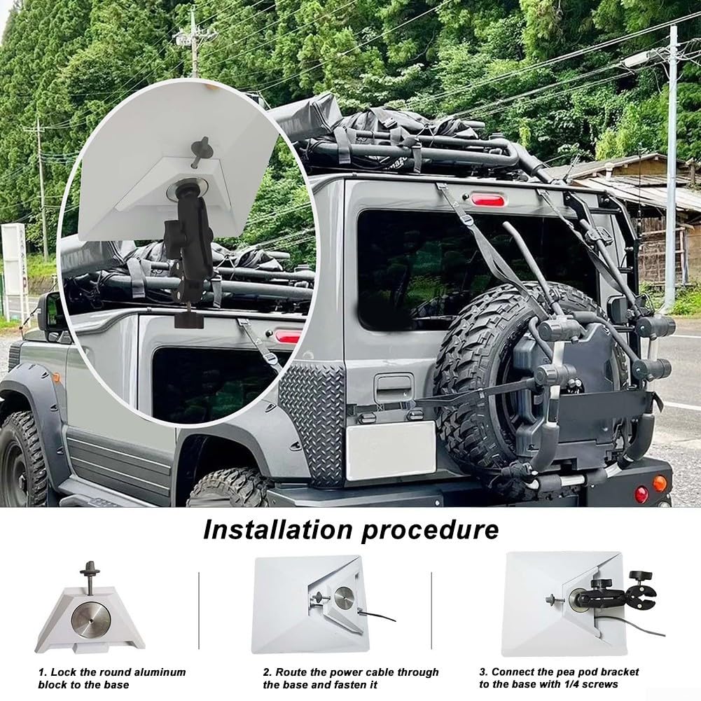 Kit de montaje para Starlink para MINI, abrazadera de tubo redondo ajustable con adaptador de aleación de aluminio. Diseñado para su uso con el adaptador de tubería, nternet para kit de montaje