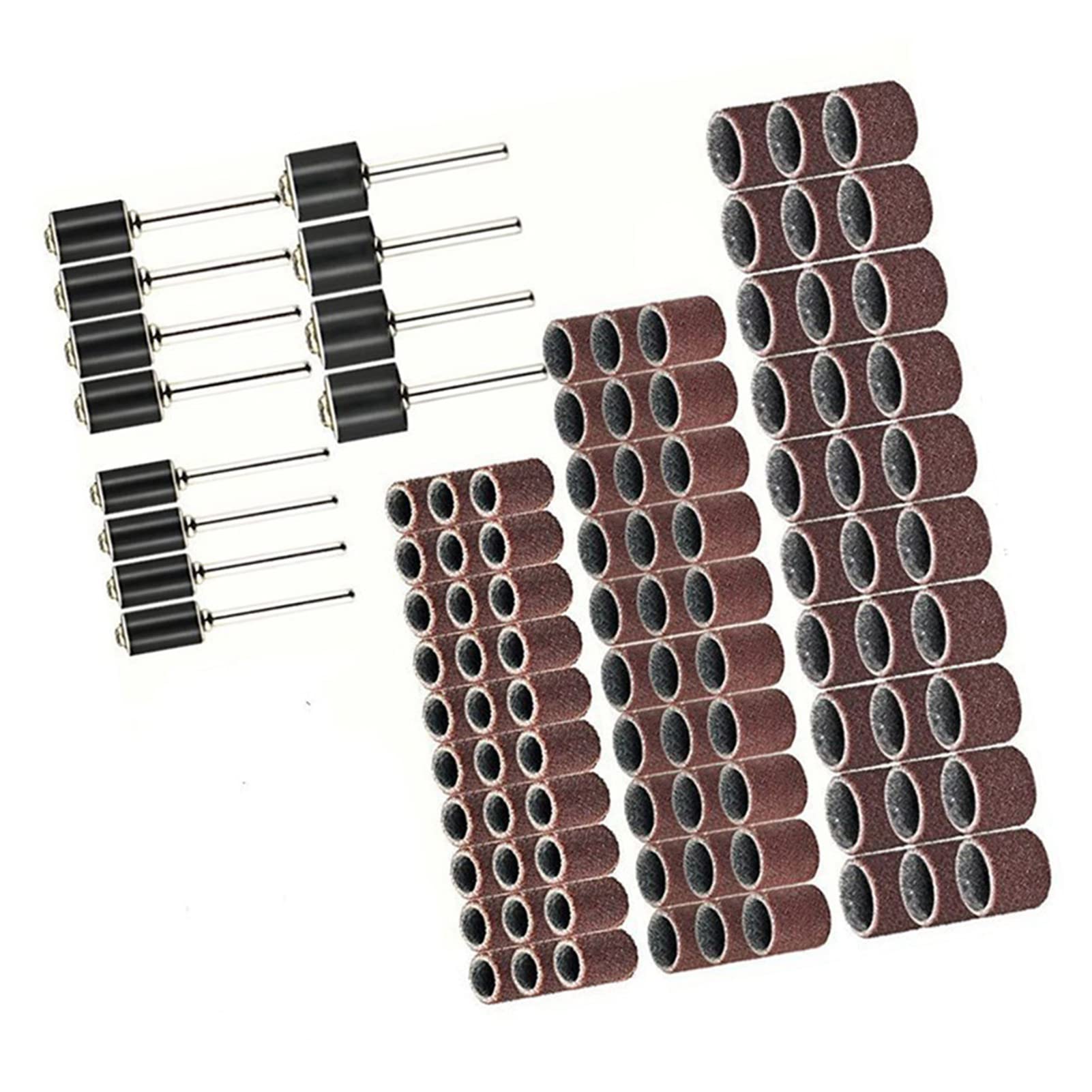 pour DREMEL pour Incrustation Anneaux Anneau de Sable Tambour de Sable Acier Cuivre Sable 102 Pièces Bande de Ponçage Tambour de Sable Rotatif Abrasif Anneau de Ponçage Meulage