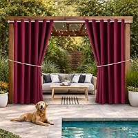 Vista 21 de DIVA EN CAMINO DEC Cortina de patio para exteriores, impermeable, oscurecimiento, con aislamiento térmico, cortinas interiores para dormitorio