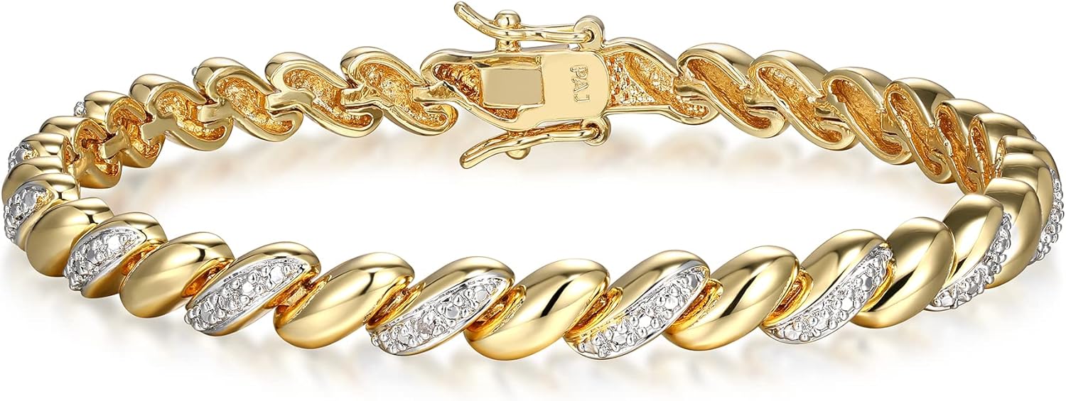 Amazon Essentials Yellow 18K Gold Over Sterling Silver...