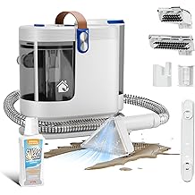 Portable Upholstery and Carpet Cleaner Machine, 15Kpa Spot Cleaner Deep Cleans Pet Stains, Couch Cleaner with 3 Tools and Self-Cleaning System for Area Rugs, Furniture, Stair, Car, Teal