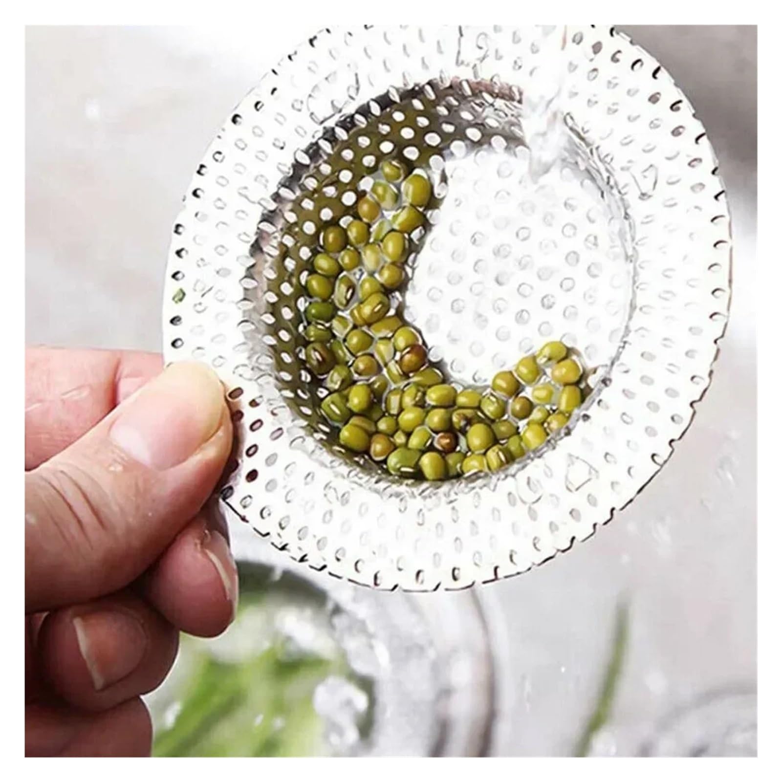 Filtres pour évier, crépine en Maille, Outil de Cuisine, Drain de Sol de Salle de Bain en Acier Inoxydable, Couvercle de Douche, Bouchon de récupération (11,3 cm)