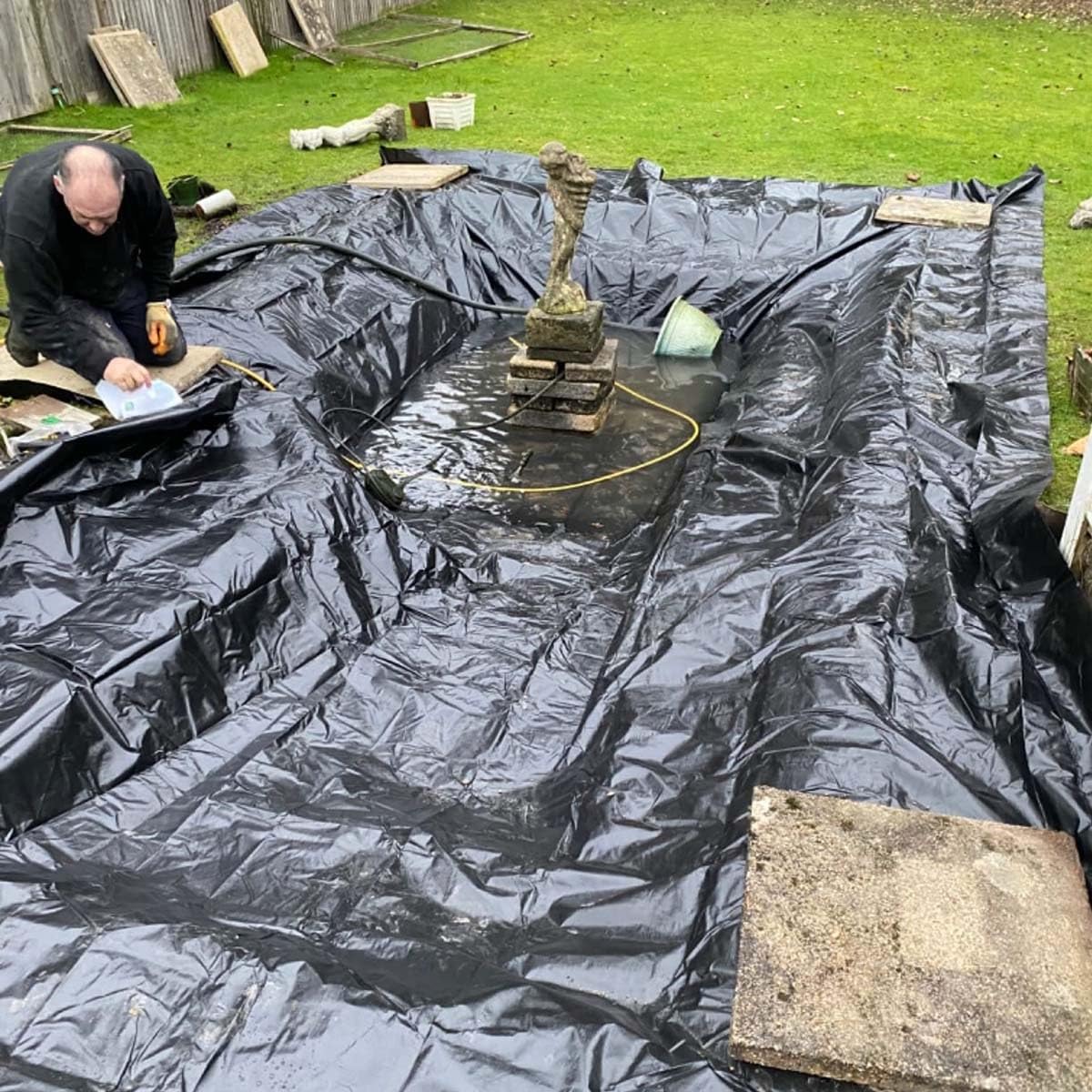 Revestimiento De Estanque Resistente A Los Rayos UV Large Pond Liner Impermeable Membrana Jardín Lona Estanque Para Estanques Koi Paisajismo Piscinas Lámina - 1.5x5m 4.5x7m 5x8m(Tamaño:5.5x8m/18x26ft)